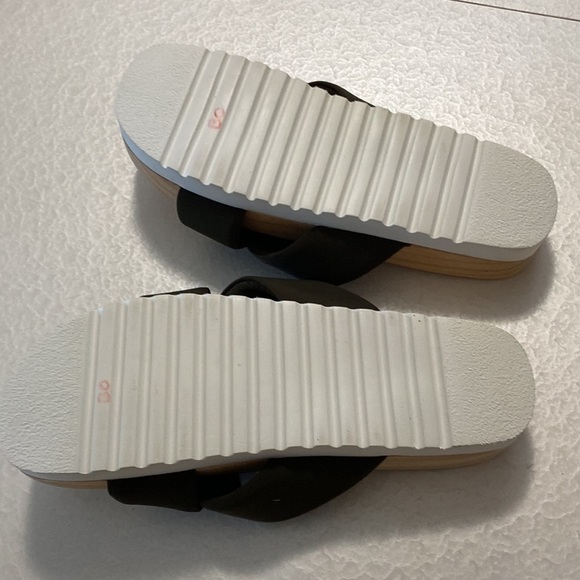 Zara Wooden Sole Cloth Slides Sz EU 41 US10 - Picture 8 of 11